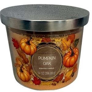KIRKTON HOUSE 3 Wick Candle Pumpkin Oak SCENTED JAR CANDLE 14 oz.